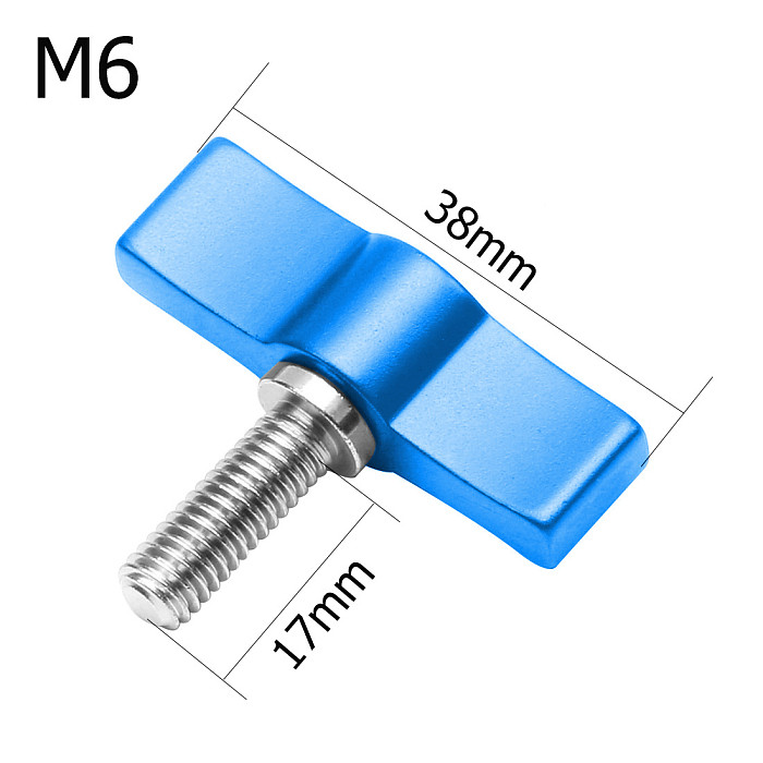 2PCS M6*17 Hand Screw Aluminum Alloy Handle Adjustable Screw  For SLR Camera Photography Accessories Sports Camera