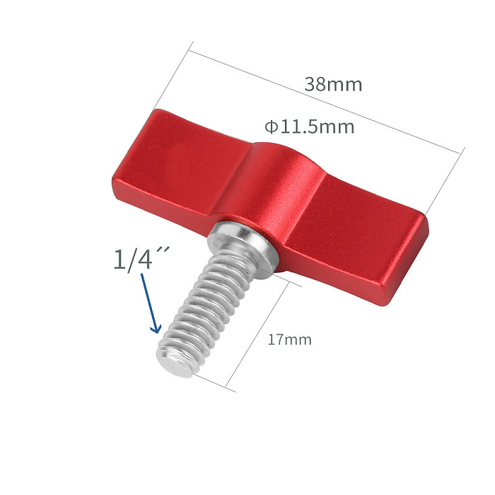 2PCS BGNing Aluminum Alloy 1/4 SLR Camera Clamp T-wrench Screw Hand Tightening Screw Adjustable Screws for DSLR Camera Photo Studio Accessory