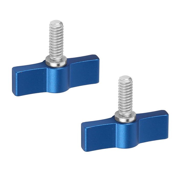 2PCS BGNing Aluminum Alloy 1/4 SLR Camera Clamp T-wrench Screw Hand Tightening Screw Adjustable Screws for DSLR Camera Photo Studio Accessory