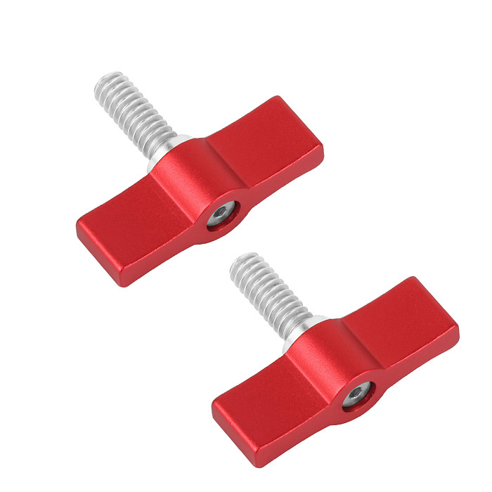 2PCS BGNing Aluminum Alloy 1/4 SLR Camera Clamp T-wrench Screw Hand Tightening Screw Adjustable Screws for DSLR Camera Photo Studio Accessory