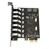PCIE to USB3.0 Adapter Card 7-port PCI-E Desktop Computer Expansion Card