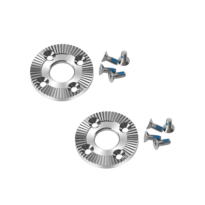 2pcs Stainless Steel Arri Rosette Mount Adapter Gear with 12mm Un-Threaded Thru Hole for Handle Grip DSLR Camera Accessories
