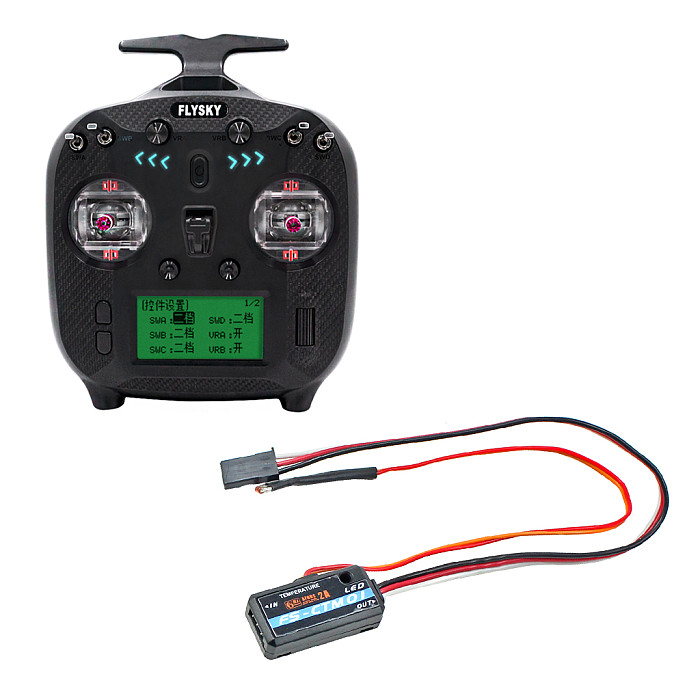 FLYSKY FS-ST8 RC Transmitter 2.4GHz Remote Controller ANT Protocol wi/ FS-SR8 Receiver 8CH +FS-CEV 1000M Remote Control Distance