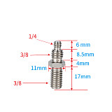 10pcs 1/4  to 3/8  Screw Mount Adapter for Camera Flash Tripod Monopod Light Stand Fixed Screw Connection Mount Camera Accessory