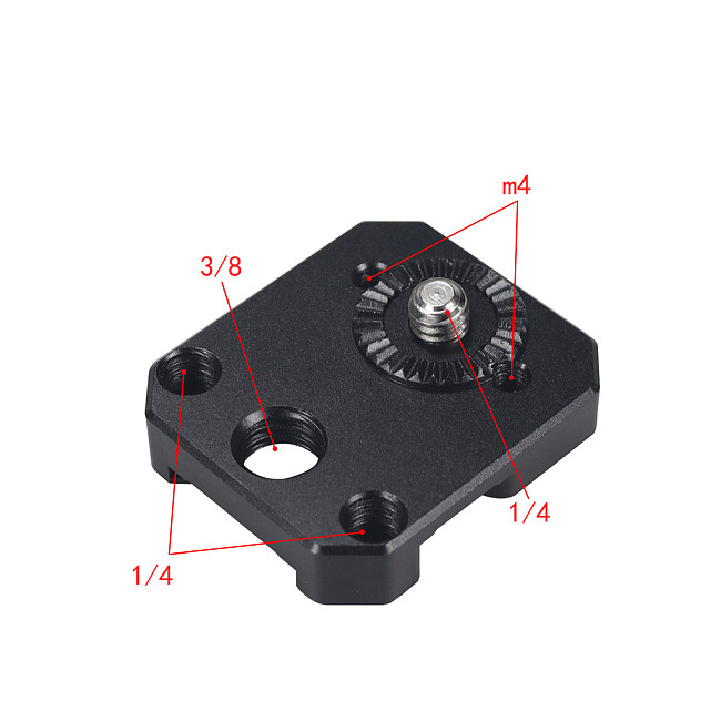 Metal Side Mount Plate with 1/4 3/8 Screw Hole, Arri Bracket for Zhiyun Crane 2S Handheld Gimbal Stabilizer, DIY Mount Extension