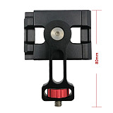 Gimbal Extension Bracket, 360° Rotating Phone Clip Holder with 1/4 Screw for Zhiyun Weebill for DJI Ronin S Handheld Stabilizer