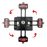 Gimbal Extension Bracket, 360° Rotating Phone Clip Holder with 1/4 Screw for Zhiyun Weebill for DJI Ronin S Handheld Stabilizer