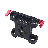 Universal DSLR Camera Mount Base Plate with 15mm Pole Rails, Rail Blocks for Sony SLR Camera Mount Cage Pole Support System