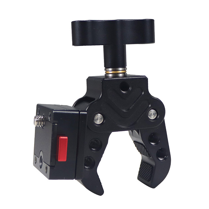 Quick Release V-Lock Battery Mount Plate, 1/4 Screw with 15mm Dual Rod Clamp Adapter for DSLR Camera, V-Mount Battery Mount