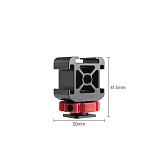 Triple Cold Shoe 1/4'' Screw Adapter Microphone Fill Light Monitor Magic Extend Arm DSLR Camera Accessories