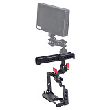 Upgrade Adjustable Angle Handle 1/4 Turn 1/4 Magic Arm Monitor Stand Universal SLR Cage Expansion Accessories for Sony ZV-E10 Fuji XT30 Protective Frame