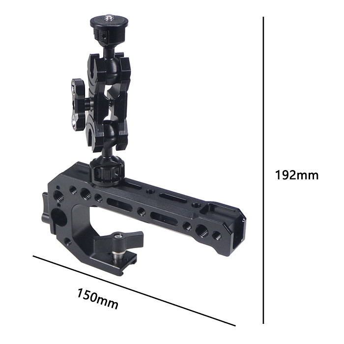 Upgrade Adjustable Angle Handle 1/4 Turn 1/4 Magic Arm Monitor Stand Universal SLR Cage Expansion Accessories for Sony ZV-E10 Fuji XT30 Protective Frame