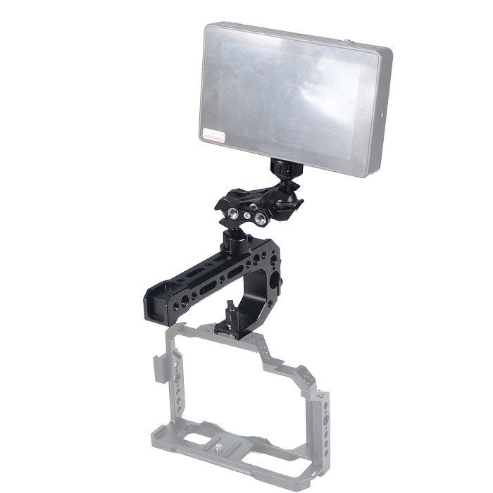 Upgrade Adjustable Angle Handle 1/4 Turn 1/4 Magic Arm Monitor Stand Universal SLR Cage Expansion Accessories for Sony ZV-E10 Fuji XT30 Protective Frame