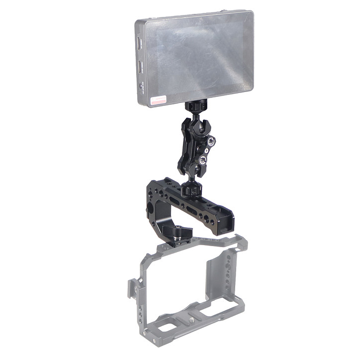 Upgrade Adjustable Angle Handle 1/4 Turn 1/4 Magic Arm Monitor Stand Universal SLR Cage Expansion Accessories for Sony ZV-E10 Fuji XT30 Protective Frame