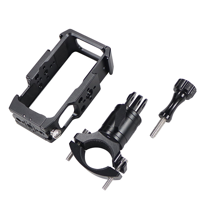 Aluminum Alloy Camera Cage Extreme Sports Anti-loose Design Magnetic Suction Folding Double-leaf Card For DJI Action 2 camera