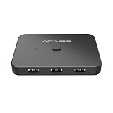 Switcher and Extended 4 Ports USB3.0 Hub Manual Sharing Box For Computer PC Laptop Desktop Monitor TV Printer Keyboard 