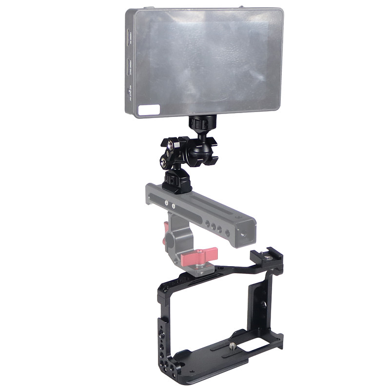 Aluminum Alloy X-E4 Camera Cage 3/8 Alai positioning to 1/4 Magic Arm Kit Extension Accessories  Protection Frame Bracket For Fuji X-E4 Universal  Monitor