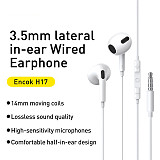 Baseus H17 3.5mm Wired Earphone with Microphone Wire-controlled in-ear Headphone For Music Sport In Ear Monitor Earbud Headset