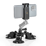 For Action Camera//GoPro 10/9 Camera/Insta360 ONE X2/ONE/ONE X Car Interior and Exterior Sunroof Mobile Phone Car Shooting Mount Big Tripod Suction Cup Mount