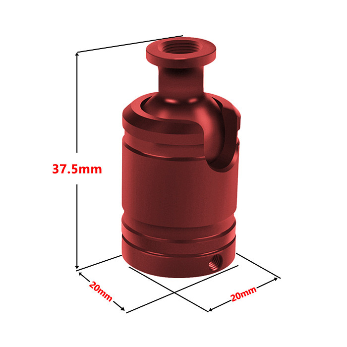 CNC Aluminum Anti-reverse screw Positioning Adjustable Direct Rotation 1/4 screw D4.0~D6.35mm Photography Accessories