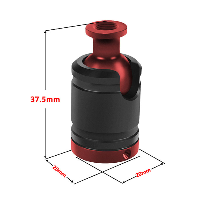 CNC Aluminum Anti-reverse screw Positioning Adjustable Direct Rotation 1/4 screw D4.0~D6.35mm Photography Accessories