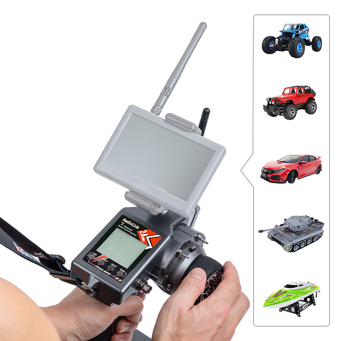 Radiolink RC6GS V3 2.4G 7 Channel Radio Transmitter with R7FG Receiver Gyro Telemetry Included Remote Controller for RC Car Boat