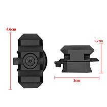 19mm Tactical Helmet Side Rail Mount Adapter Military 360 Degree Guide Rotation for Airsoft Fast Helmet Rail Hunting Accessories