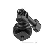 Universal 360° Adjustable 1Inch Ball head Adapter ​Base Mount Cold Shoe 1/4'' Thread Hole for GoPro Action Camera Selfie Holder
