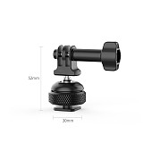 Universal 360° Adjustable 1Inch Ball head Adapter ​Base Mount Cold Shoe 1/4'' Thread Hole for GoPro Action Camera Selfie Holder