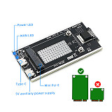 Mini PCI-E to USB 2.0 Type-C Adapter Card SIM Card Slot Auxiliary Power Interface for Linux WindowsXP/Win 8 8.1 10 Plug & Play