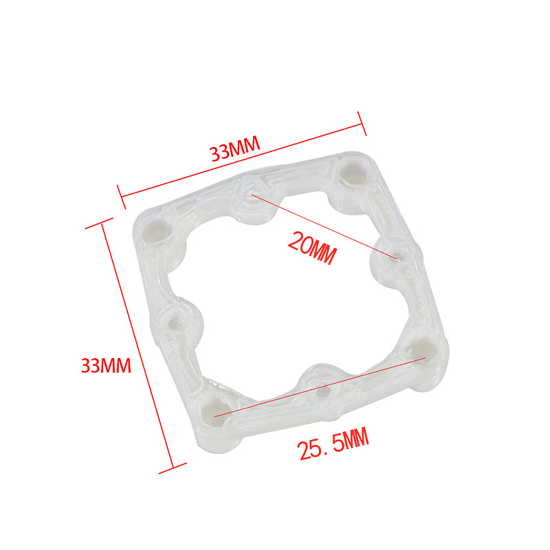 3D  Printed TPU  20x20mm To 25.5x25.5mm Conversion / Isolation Plate For Flight Control Installation Rack