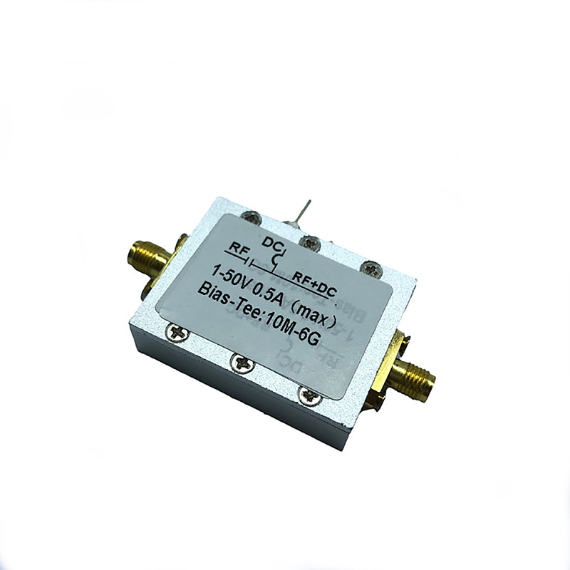 DC 1-50V High Quality 10MHz-6GHz Bias Tee 10MHz-6GHz Broadband Radio Frequency Microwave Coaxial Bias Software radio FM radio