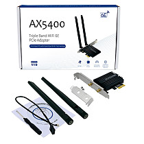 AX210 WiFi6E Tri-band Gigabit Wireless Network Card Desktop Built-in PCIE Wireless Network Card 5.2 Y10