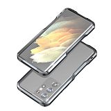 Luxury CNC Cutting Metal Frame Protection Translucent Phone Case Cover For Samsung S22 Ultra 