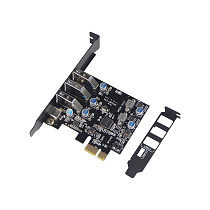 USB 3.0+Type-c Port PCI-E Expansion Card PCI Express 1X PCIe USB 3.0 HUB Adapter Card 4-Port USB3.0 5Gbps Controller for 2U Case