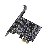 USB 3.0+Type-c Port PCI-E Expansion Card PCI Express 1X PCIe USB 3.0 HUB Adapter Card 4-Port USB3.0 5Gbps Controller for 2U Case