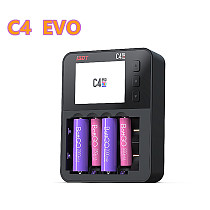 (ISDT) C4 EVO Smart Charger For Cylindrical Battery NiMH NiCd Lithium Battery Support QC/PD Protocol