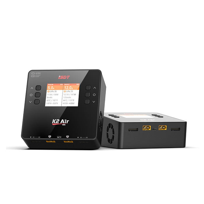 (ISDT) K2Air Smart Charger Dual Mode Dual Channel DC500W*2 UBS Interface