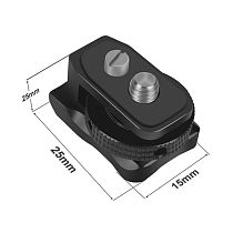 Inch 1/4 can be reinforced 360° anti-reverse disc fixed anti-falling quick-load cold shoe   for SLR Sony A7C Fuji XT4 rabbit cage