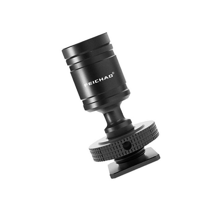FEICHAO Cold Shoe Holder Turning Quarter Screw Hole Mini Gimbal Holder 360 Degree Sphere Adjustment Adapter Suitable for DJI ACTION2 GOPRO10 SONY A7C 