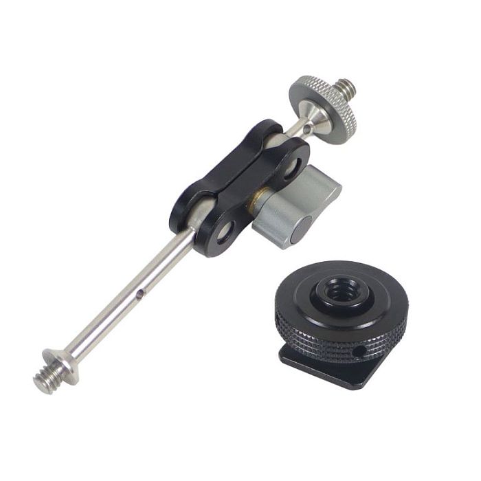 Magic Arm Dual Ballhead Articulating Friction with 1/4 Screw for DSLR Camera Video Field Monitor Flash Light Bracket Load 1.5kg