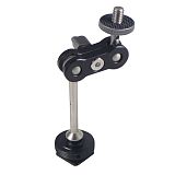 Magic Arm Dual Ballhead Articulating Friction with 1/4 Screw for DSLR Camera Video Field Monitor Flash Light Bracket Load 1.5kg