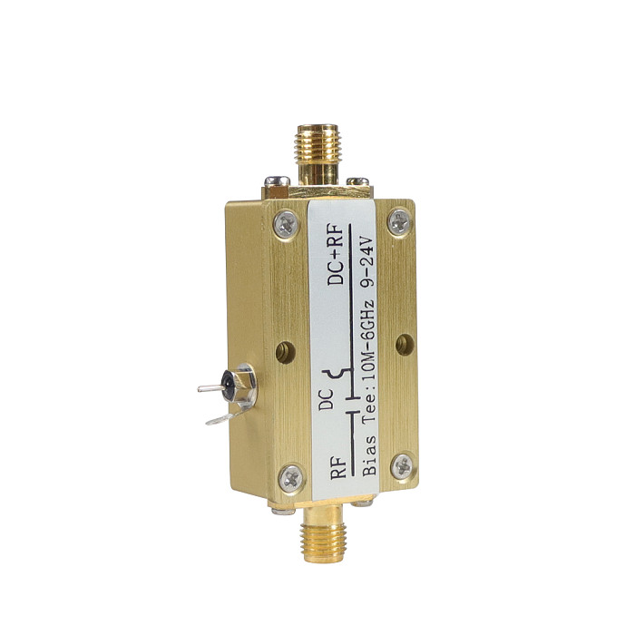 RF Bias Tee Bias Tee 10MHz-6GHz DC Blocker Bias Coaxial Feed Low Insertion Loss SMA