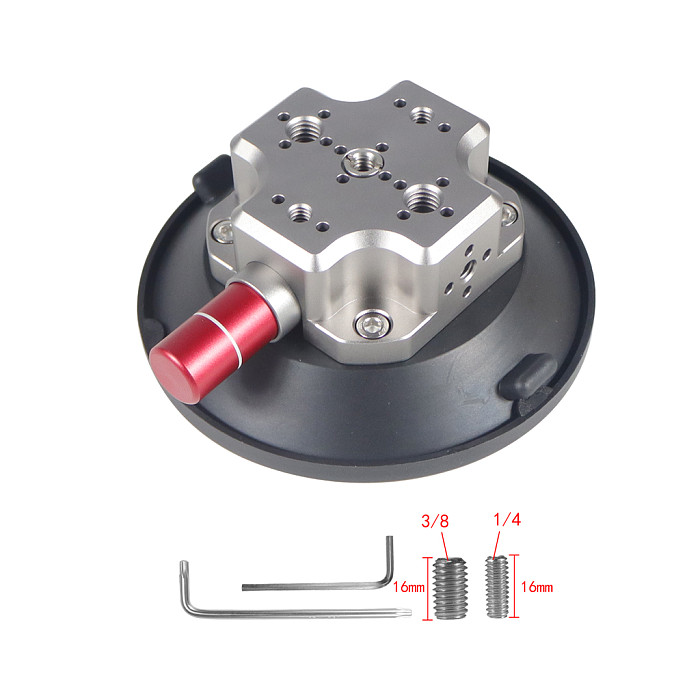 4.5 inch Car Photography Suction Cup Action Camera Bracket Powerful Hand Pump Vacuum Expansion Photography Accessories