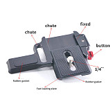 Feichao Quick Release Plate for Zhiyun Crane-M2 Gimbal Mounting Clamp QR Plate Accessories Aluminum Alloy Adapter Mount 1/4Screw