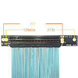 PCIE4.0 X16 Riser Cable for NZXT H1 270° Reverse Right Angle for PHANTEKS 217e Chassis Graphics Card Vertically Extension Cable