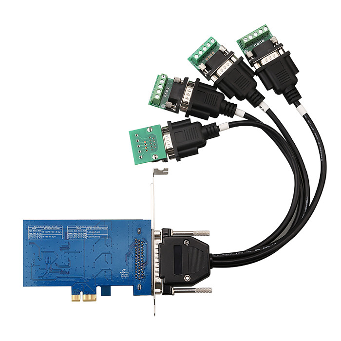 PCI Express 4 ports RS422 RS485 Expansion Card PCI-E to RS-422 RS-485 Multi-serial Card Industrial Voltage Suppression Protector