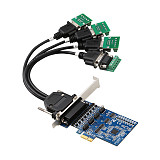 PCI Express 4 ports RS422 RS485 Expansion Card PCI-E to RS-422 RS-485 Multi-serial Card Industrial Voltage Suppression Protector