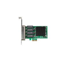 DIEWU Quad-Port Slot PCI-E X1 RJ45 Interface Gigabit Ethernet Network Card 10/100/1000Mbps Rate with RTL8111H Chip Adapter Card