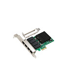 DIEWU Quad-Port Slot PCI-E X1 RJ45 Interface Gigabit Ethernet Network Card 10/100/1000Mbps Rate with RTL8111H Chip Adapter Card